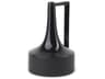 Burton 13.1H Large Glossy and Matte Black Ceramic Jug Vase