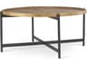Marquisa Medium Brown Wood W/Black Metal Large Coffee Table