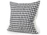Jolie Cream w/ Black Print Linen Square Decorative Pillow  Cover