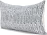 Janelle Cream w/ Indigo Print Linen Lumbar Decorative Pillow Cover