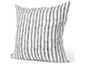 Jenna Cream w/ Black Print Linen Square Decorative Pillow Cover