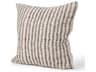Jenna Beige w/ Merlot Print Linen Square Decorative Pillow Cover