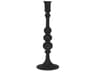 Haute Large Matte Black Blown Glass Candlestick