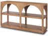 Bela Small Arched Console Table Medium Brown Wood