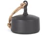 Quincy Large Matte Black Metal Decorative Bell Object
