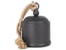 Quincy Medium Matte Black Metal Decorative Bell Object