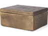 Porschia Large Antiqued Gold Metal Decorative Box