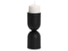 Qamra Short Black Metal Pillar Candle Holder