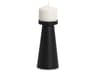 Quadir Medium Matte Black Metal Candle Holder