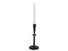 Qwin Matte Black Cast Aluminum Short Candle Holder