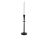Qwin Matte Black Cast Aluminum Tall Candle Holder