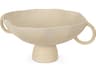Radka Beige Textured Large Metal Decorative Bowl