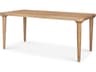 Suvan 72L Light Brown Rectangular Oak Wood Dining Table