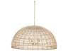 Thad 4-Light Natural Woven Rattan Dome Chandelier