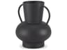 Tasya Small Matte Black Metal Vase
