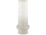 Tovah Medium Textured White w/ Gold Metal Vase