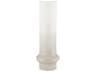 Tovah Tall Textured White w/ Gold Metal Vase