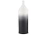 Townley Small White w/ Black Ombre Metal Vase