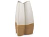 Vania Small Off White w/ Tan Textured Ceramic Vase