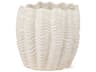 Velia Short Seashell Sculptural Cream Glazed Ceramic Vase