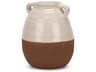 Tryna Small Beige w/ Matte Brown Ceramic Vase