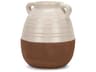 Tryna Large Beige w/ Matte Brown Ceramic Vase