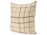 Jaela Beige and Black Striped Checkered Decorative Square Pillow Cover