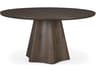 Jovani 60" Solid Dark Brown Mango Wood Round Dining Table