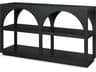Bela Small Matte Black Arched Console Table