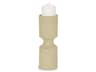 Akira Small Textured Beige Metal Pillar Candle Holder