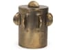 Deacon Large Antiqued Gold Metal Canister with Sculptural Handles