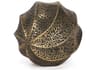 Imani Large Sculptural Textured Antiqued Gold Metal Decorative Orb Object