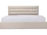 Sebastion White Solid Wood King Panel Bed