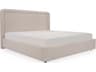 Simon Beige Plywood Upholstered King Platform Bed