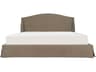 Weston Brown Beige Upholstered King Platform Bed