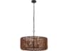 Beaudelle 4-Light Dark Bronze Drum Pendant