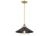 Segan 1-Light Coal Painted Soft Brass Black Pendant
