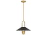 Goldenridge 1-Light Legacy Brass Dark Matte Black Pendant