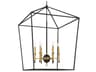 Townhall 6-Light Coal Soft Brass Black Candelabra Chandelier