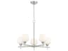 Camrin 5-Light Brushed Nickel Glass Bell Chandelier