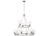 Winsley 9-Light Brushed Nickel Glass Bell Chandelier