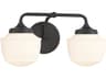 Cornwell 2-Light Dark Matte Black Vanity Light