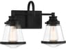 Mannsdale 2-Light Coal Black Vanity Light