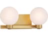 Mooncrest 2-Light Legacy Brass Vanity Light