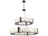 Cloud Break 20-Light Coal Black Round Tiered Pendant