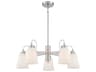 Beckonridge 5-Light Brushed Nickel Glass Bell Chandelier