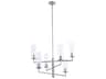 Acacia 6-Light Brushed Nickel Glass Cylinder Chandelier