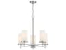 Haisley 5-Light Brushed Nickel Glass Cylinder Chandelier