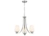 Shyloh 3-Light Brushed Nickel Glass Bell Chandelier