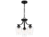 Shyloh 3-Light Coal Black Glass Bell Chandelier